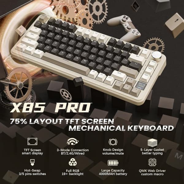 ATTACK SHARK X85 PRO Strawberry Switch (Cheese White) 2