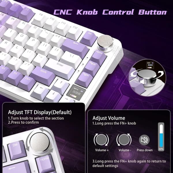 ATTACK SHARK X85 PRO Strawberry Switch (Lavender) 5