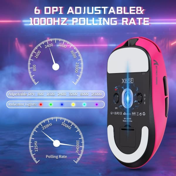 ATTACK SHARK X8SE (Berry Red) 4