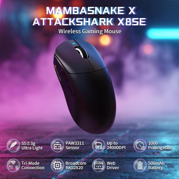 ATTACK SHARK X8SE (Black) 2