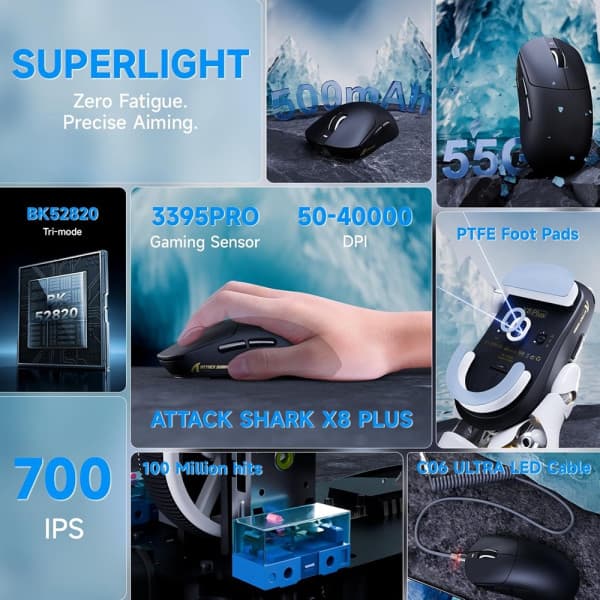 ATTACK SHARK X8PLUS (Black) 3