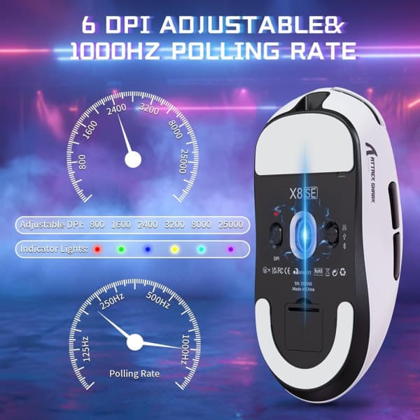 ATTACK SHARK X8SE (White) 4