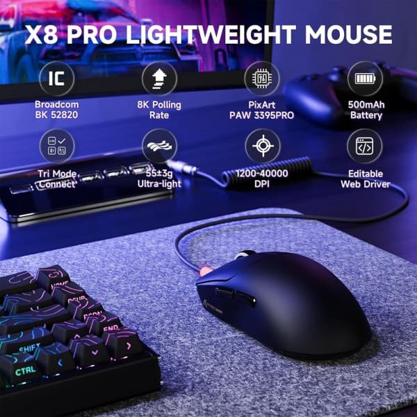 ATTACK SHARK X8PRO (Black) 2