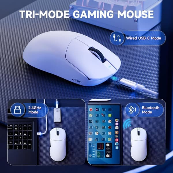 ATTACK SHARK X8PRO (White) 3