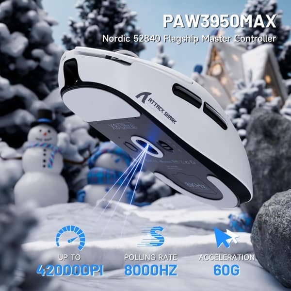 ATTACK SHARK X8ULTRA (White) 3