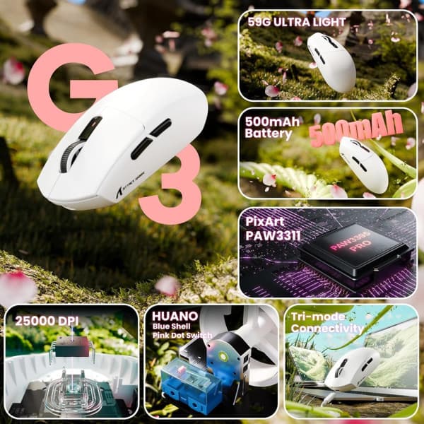 ATTACK SHARK G3 (White) 2
