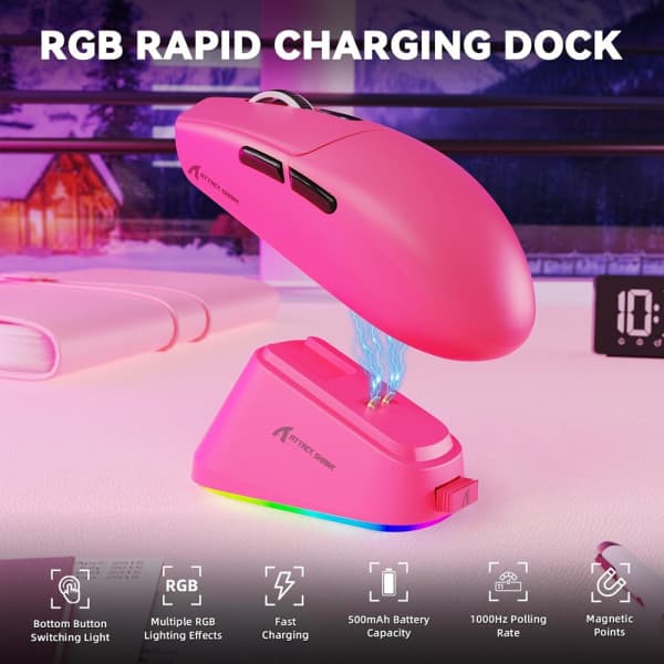 ATTACK SHARK G3 PRO (Berry Red) 4