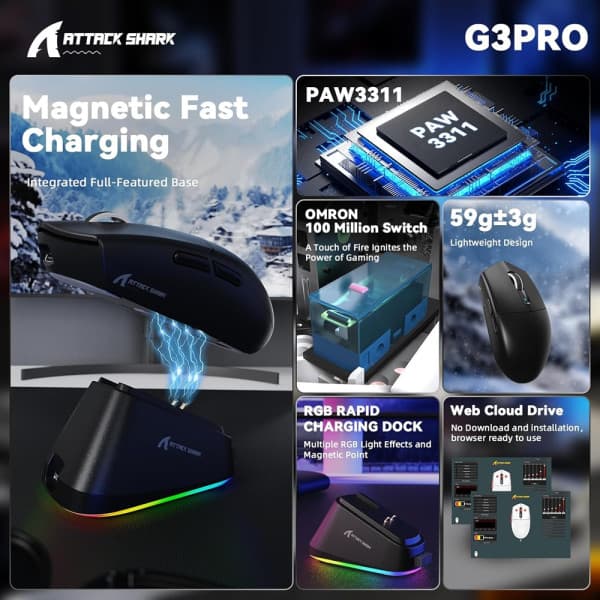 ATTACK SHARK G3 PRO (Black) 2