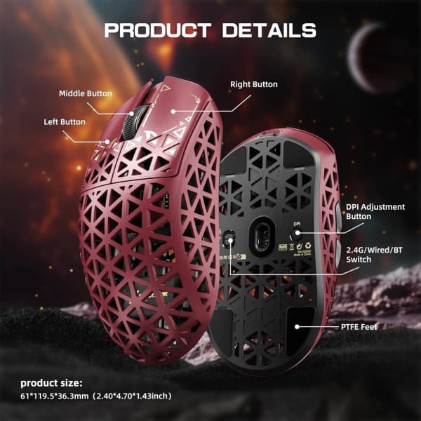 ATTACK SHARK R5 Ultra (Red) 4