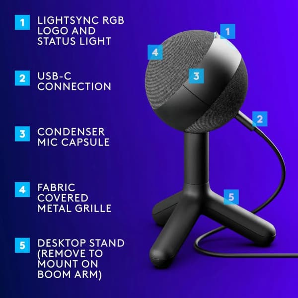 Logitech G Yeti Orb Noir 5