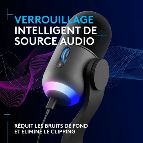 Logitech Yeti GX Dynamic RGB Gaming Noir 2