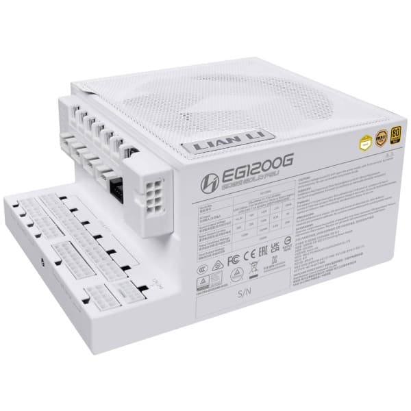 Lian Li Edge 1200 80PLUS GOLD 1200W (White) - With Hub 2