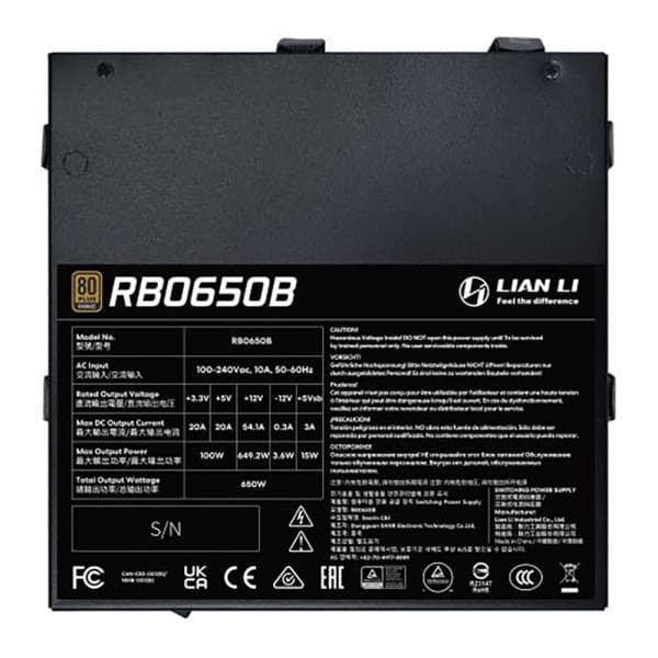 Lian Li RB Series 80PLUS Bronze 650W (Black) 3