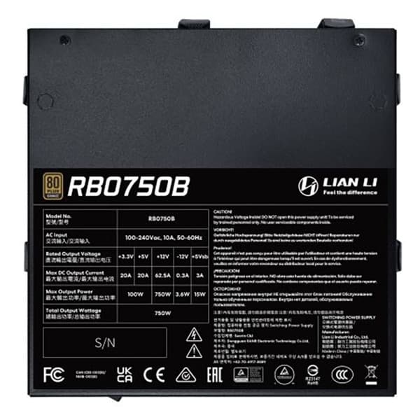 Lian Li RB Series 80PLUS Bronze 750W (Black) 3