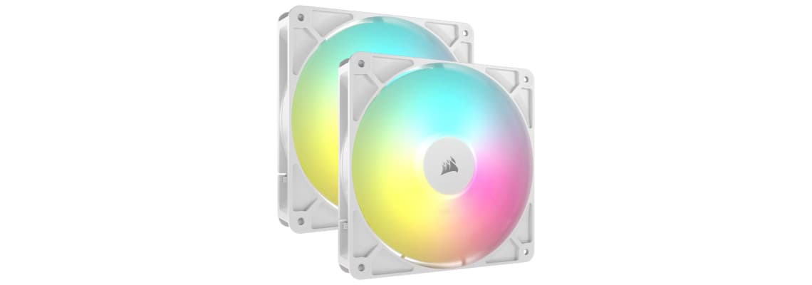 Corsair RS140 ARGB Dual Pack Blanc 5