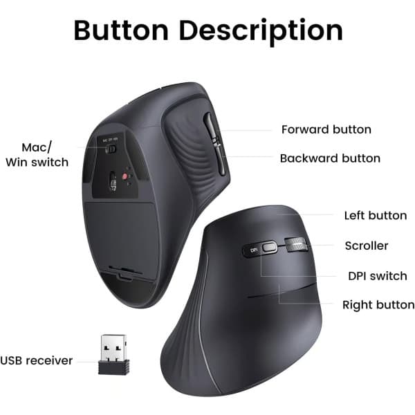 Ugreen Vertical Wireless MU008 Noir 5