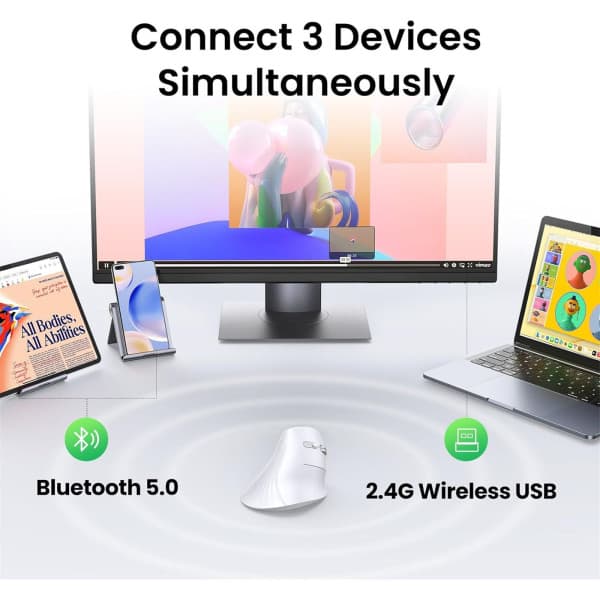 Ugreen Vertical Wireless MU008 Blanc 4