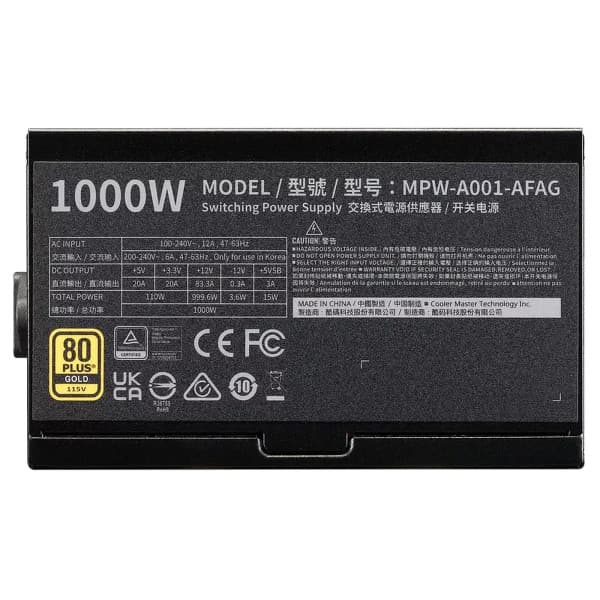 Cooler Master Elite Gold 1000 Full Modular ATX 3.1 2