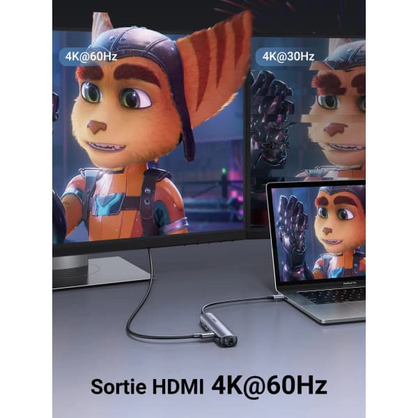 UGREEN Hub USB-C 5 en 1 (HDMI 4K@60Hz, PD 100W) 3