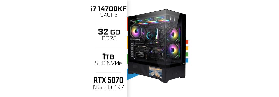 PC Gamer Ultrapc Intel Core i7 14700KF/1TB SSD/32GB DDR5/RTX5070 2