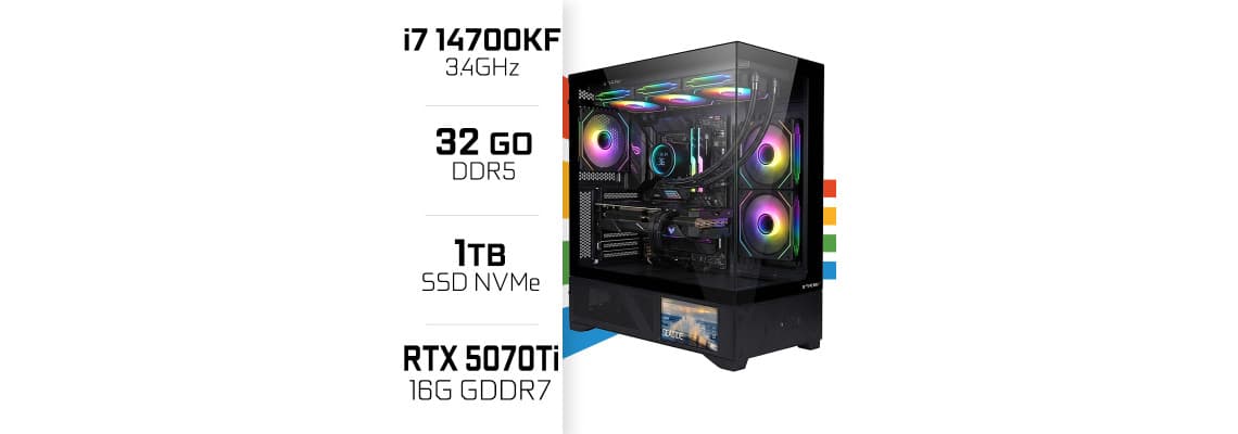 PC Gamer Ultrapc Intel Core i7 14700KF/1TB SSD/32GB DDR5/RTX5070TI 2