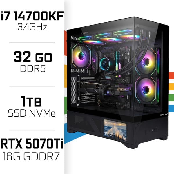 PC Gamer Ultrapc Intel Core i7 14700KF/1TB SSD/32GB DDR5/RTX5070TI maroc prix