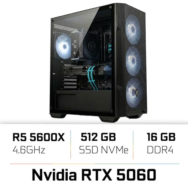PC PRO UltraPC Ryzen 5 5600X/16GB/512GB SSD/RTX5060 maroc prix