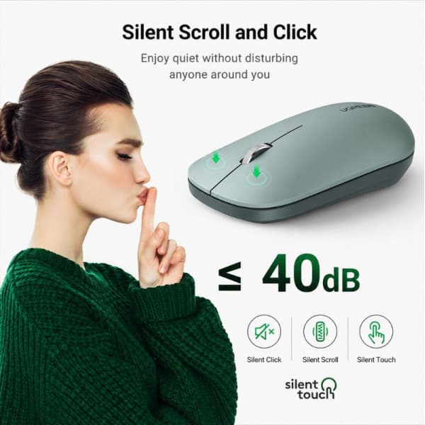 Ugreen Souris sans fil 2,4Ghz/10M Vert (90374) 3
