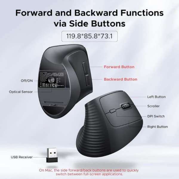 Ugreen Vertical Wireless M571 Noir 5