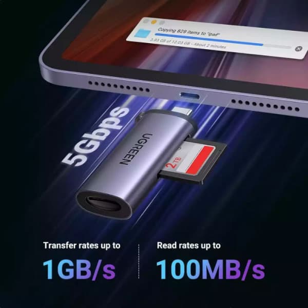 Ugreen Lecteur carte mémoire USB-C 3.1 TF/SD 5