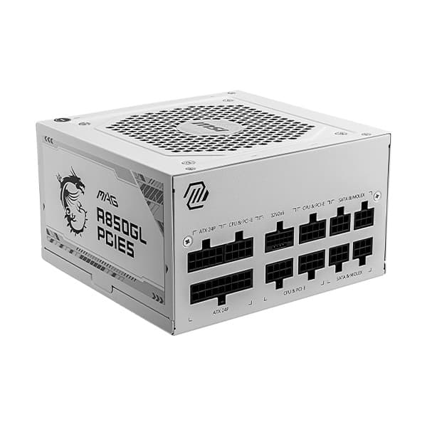 MSI MAG 850W 80PLUS GOLD A850GL PCIE5 BLANC