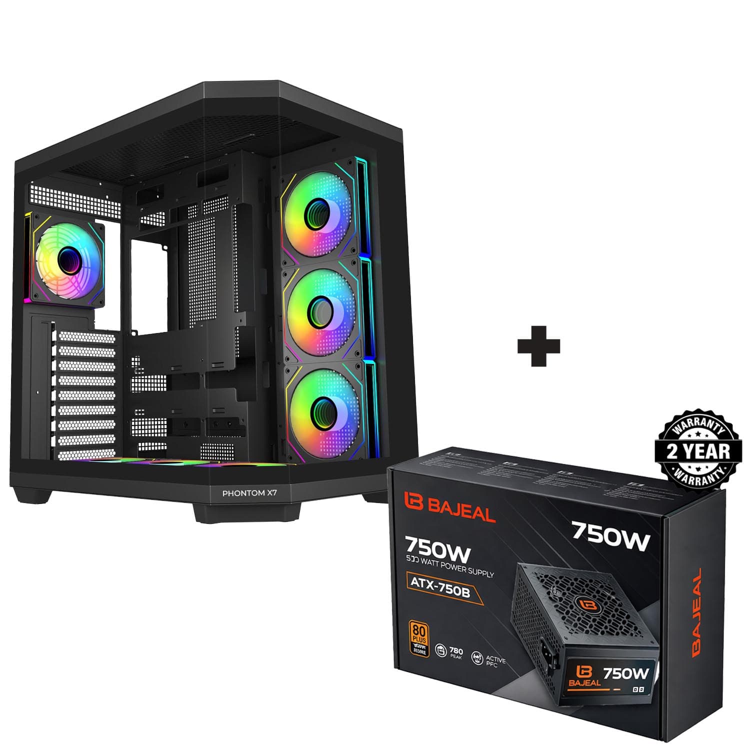 STRIKELINE PHONTOM X7 ARGB BTF (BLACK)+750W BRONZE