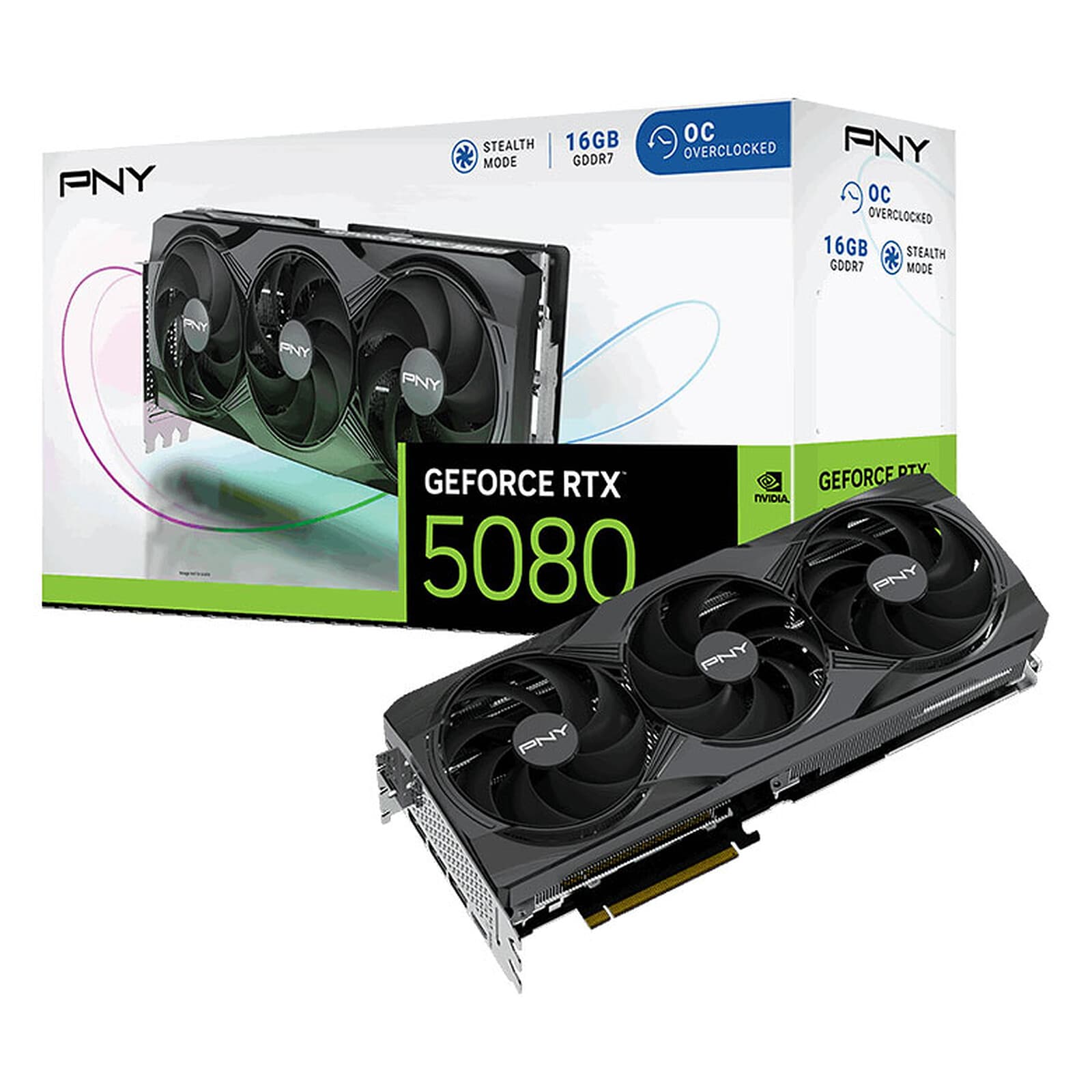 PNY GeForce RTX 5080 16GB Overclocked Triple Fan