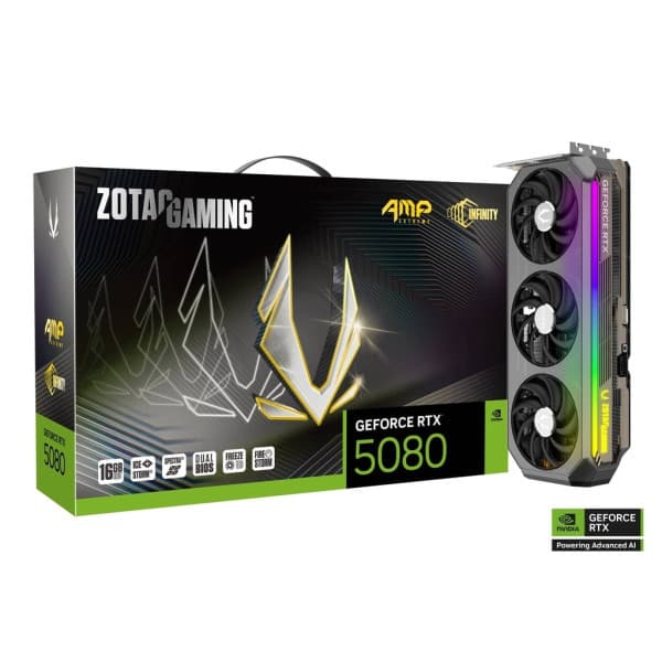 ZOTAC GAMING GeForce RTX 5080 AMP EXTREME INFINITY 16Go GDDR7
