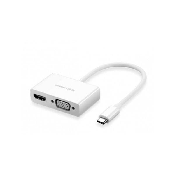 Ugreen Convertisseur USB-C to HDMI+VGA Blanc (30843) maroc prix