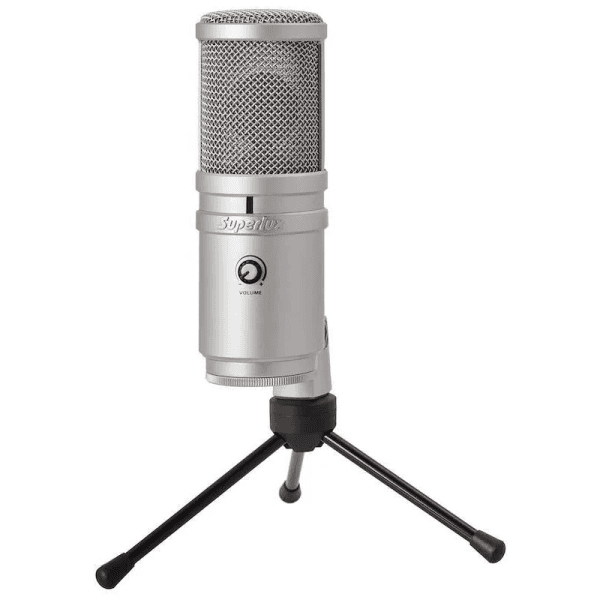 SUPERLUX E205U USB MICROPHONE STUDIO USB AVEC SUPPORT DE TABLE INCLUS