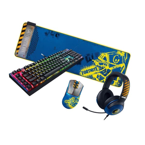 BUNDLE Razer Fortnite Kraken V3 X + BlackWidow V4 X Yellow Switch + Deathadder V3 Pro + Goliathus Chroma Extended