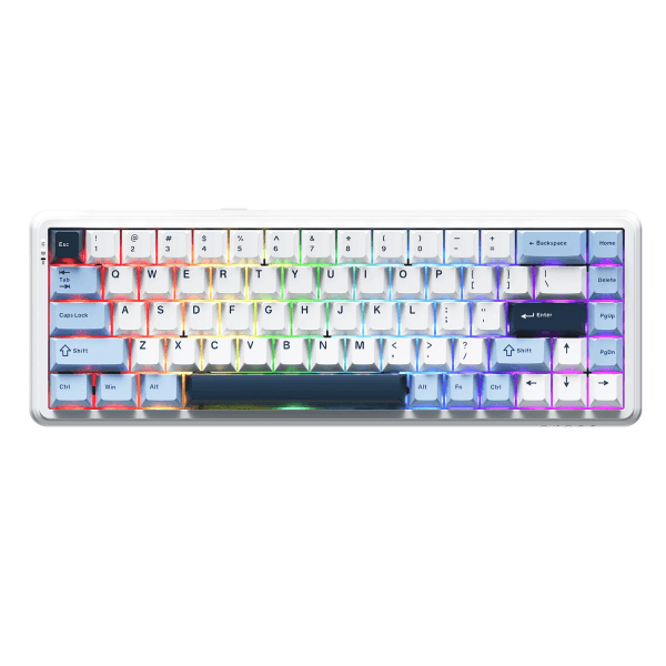 ajazz ak680 max wireless white blue 8+1k maroc prix