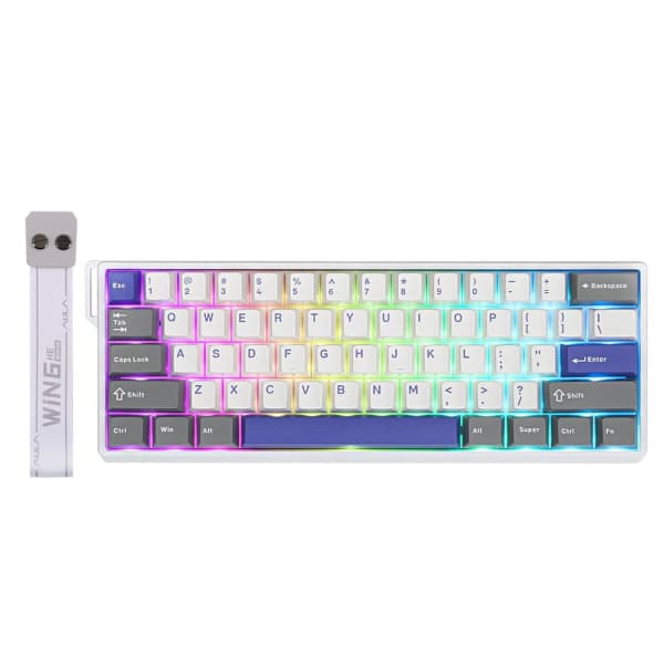 AULA WIN60 HE MAX Grey&White&Blue (Magnetic Switch) maroc prix