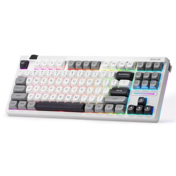 Redragon K729 OTIM Pro Wireless Mechanical Keyboard (White/Grey/Black) maroc prix