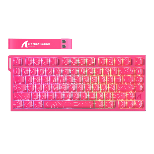 ATTACK SHARK R82 HE Rapid Trigger Magnetic Switch (Pink Contours)