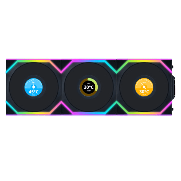 Lian Li UNI Fan SL Wireless LCD Reverse 120 Black (Triple Pack)