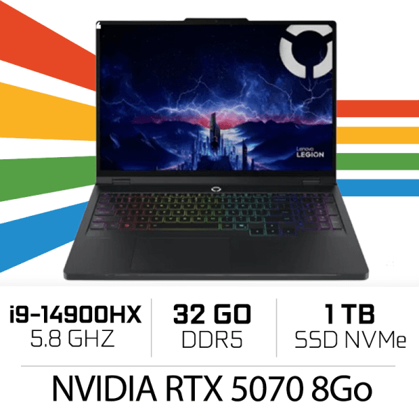 Lenovo Legion Pro 5 16IAX10 I9-14900HX/32GB DDR5/1TB SSD/RTX 5070 8GB/16″ WQXGA 240 Hz/W11