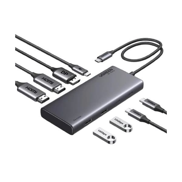 Ugreen Station d'accueil USB-C 8 en 1 (HDMI*2 + DP) maroc prix