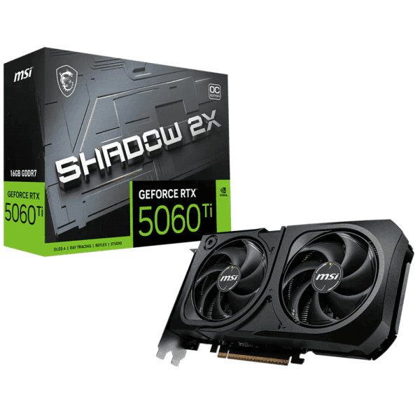 MSI GeForce RTX 5060 Ti 16Go GDDR7 SHADOW 2X OC PLUS (BULK)