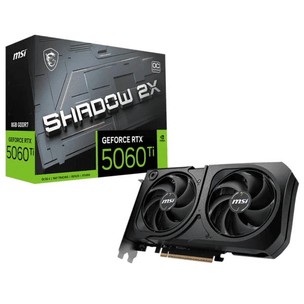 MSI GeForce RTX 5060 Ti 8Go GDDR7 SHADOW 2X OC PLUS BULK