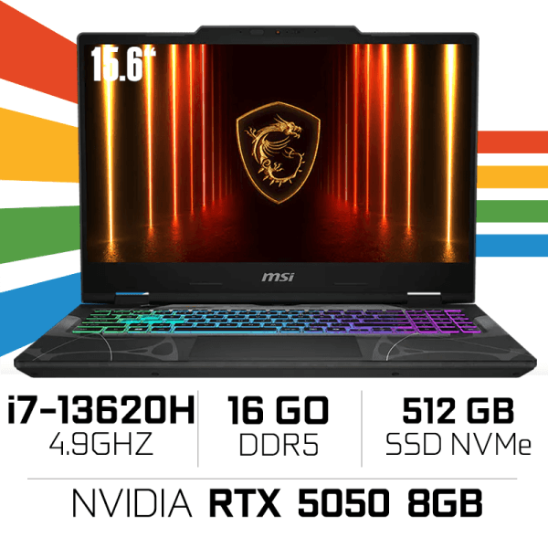 MSI Cyborg 15 B13WEKG-834XMA Intel i7-13620H/16GB DDR5/512GB SSD/RTX 5050 8GB/15.6" 144Hz/FreeDos /Black