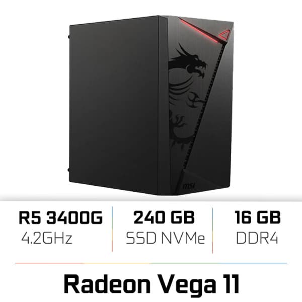 PC PRO UltraPC Ryzen 5 3400G/16GB/240GB SSD/Radeon Vega 11 maroc prix